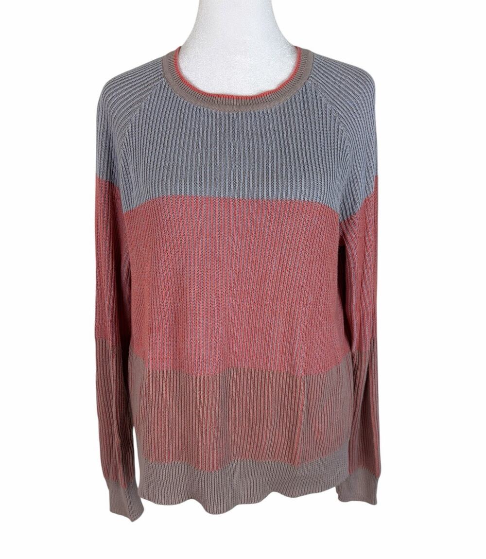 Prana Branagan Color Block Relaxed Sweater Organic Cotton Gorpcore Size Small